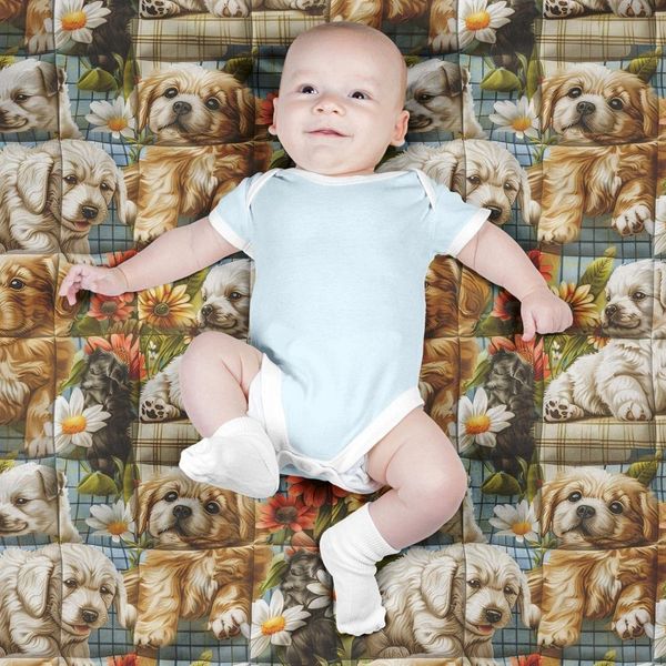 پارچه مخمل روبالشی پارچه باما طرح 5 بعدی سگ مهربان کد 5013542