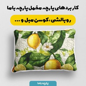 خرید آنلاین پارچه مخمل روبالشی پارچه باما طرح 5 بعدی  میوه ها کد 5013544
