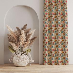 قیمت پارچه مخمل روبالشی پارچه باما طرح 5 بعدی گل و خیاطی  کد 5013546