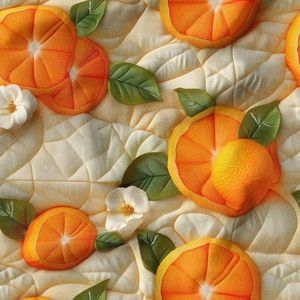 فروش اینترنتی پارچه مخمل روبالشی پارچه باما طرح 5 بعدی پرتقالی کد 5013554