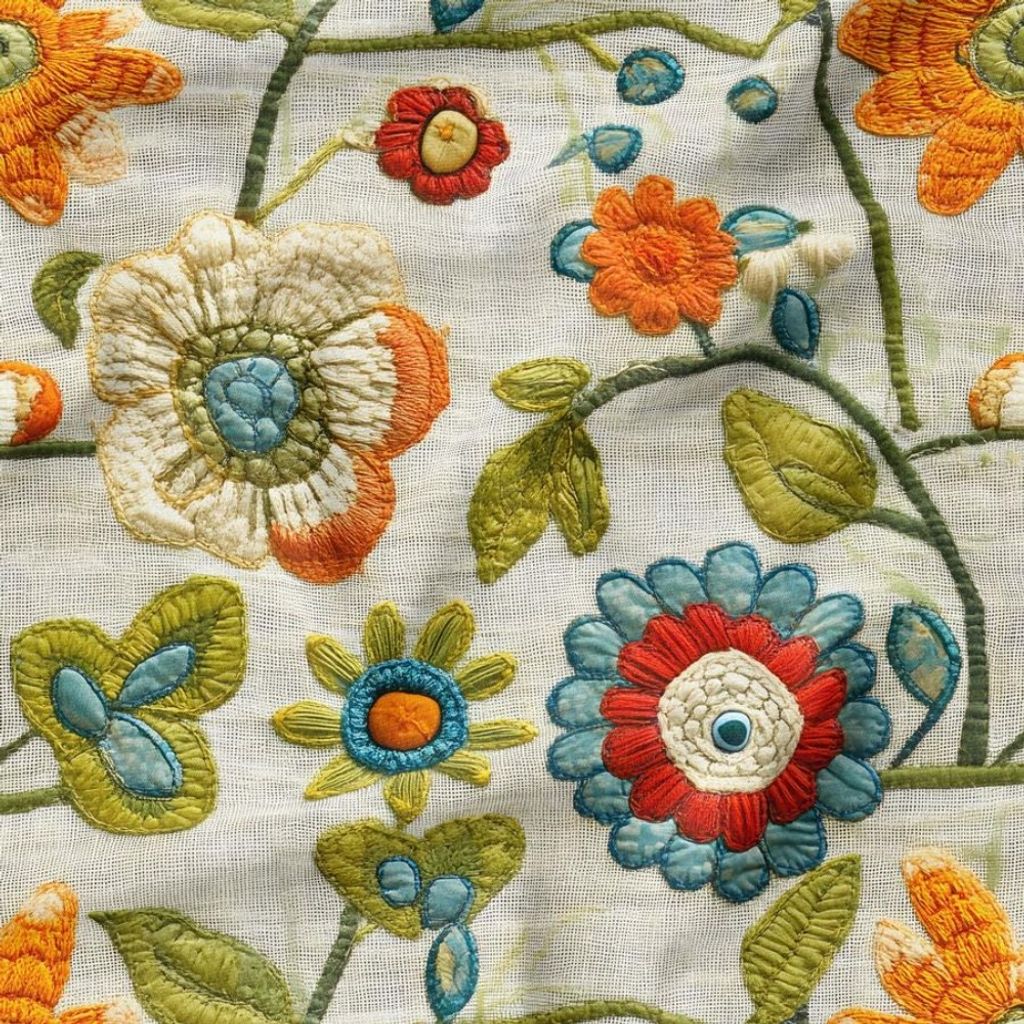خرید اینترنتی پارچه مخمل روتختی یک نفره پارچه باما طرح 5 بعدی گل گلدوزی کد 5013556