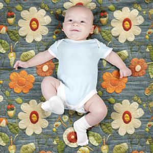 قیمت پارچه مخمل روتختی یک نفره پارچه باما طرح 5 بعدی گل کلاسیک کد 5013557