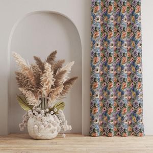 فروش اینترنتی پارچه مخمل روتختی یک نفره پارچه باما طرح 5 بعدی  گل هنری کد 5013560