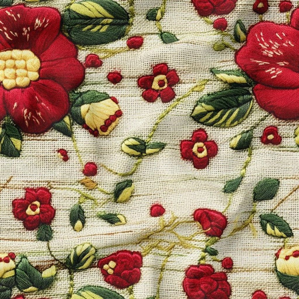 فروش اینترنتی پارچه مخمل کوسن مبل  پارچه باما طرح 5 بعدی گل عاشق  کد 5013576