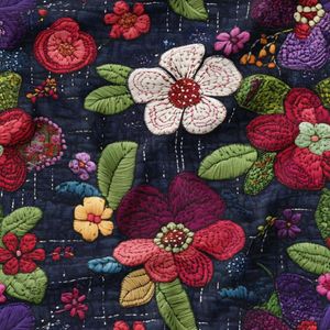 خرید آنلاین پارچه مخمل کوسن مبل  پارچه باما طرح 5 بعدی گل نوستالژی  کد 5013577