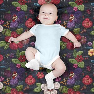 قیمت ارزان پارچه مخمل کوسن مبل  پارچه باما طرح 5 بعدی گل نوستالژی  کد 5013577