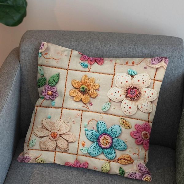 پارچه مخمل کوسن مبل  پارچه باما طرح 5 بعدی گل یاد کد 5013578