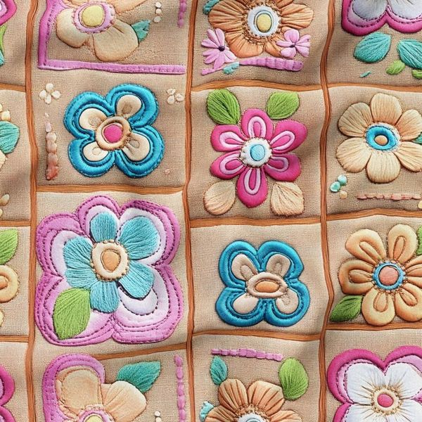 پارچه مخمل رومیزی پارچه باما طرح 5 بعدی گل سارینا کد 5013586