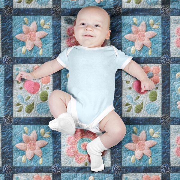 پارچه مخمل روبالشی پارچه باما طرح 5 بعدی گل نشان کد 5013592