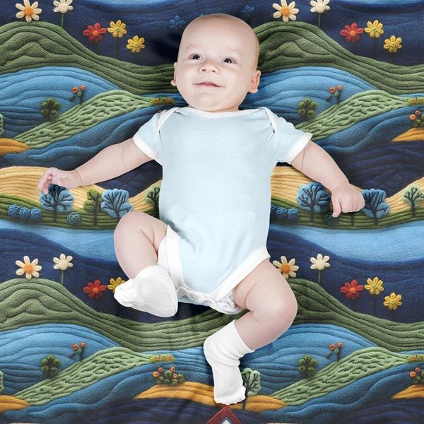 پارچه مخمل روبالشی پارچه باما طرح 5 بعدی خانه رود کد 5013600