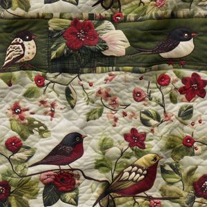 خرید آنلاین پارچه مخمل روتختی یک نفره پارچه باما طرح 5 بعدی نغمه  کد 5013612