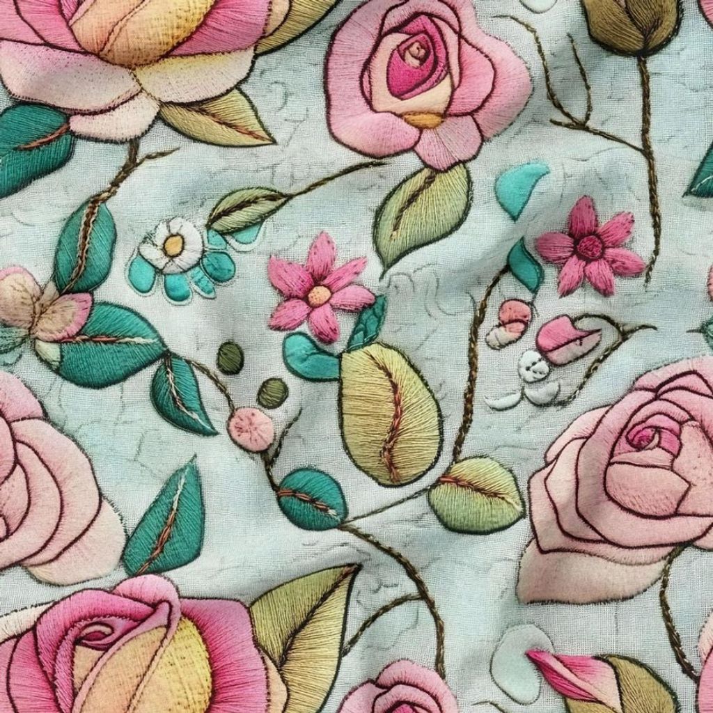 مشخصات پارچه مخمل کوسن مبل  پارچه باما طرح 5 بعدی گل گلدوزی کد 5013616