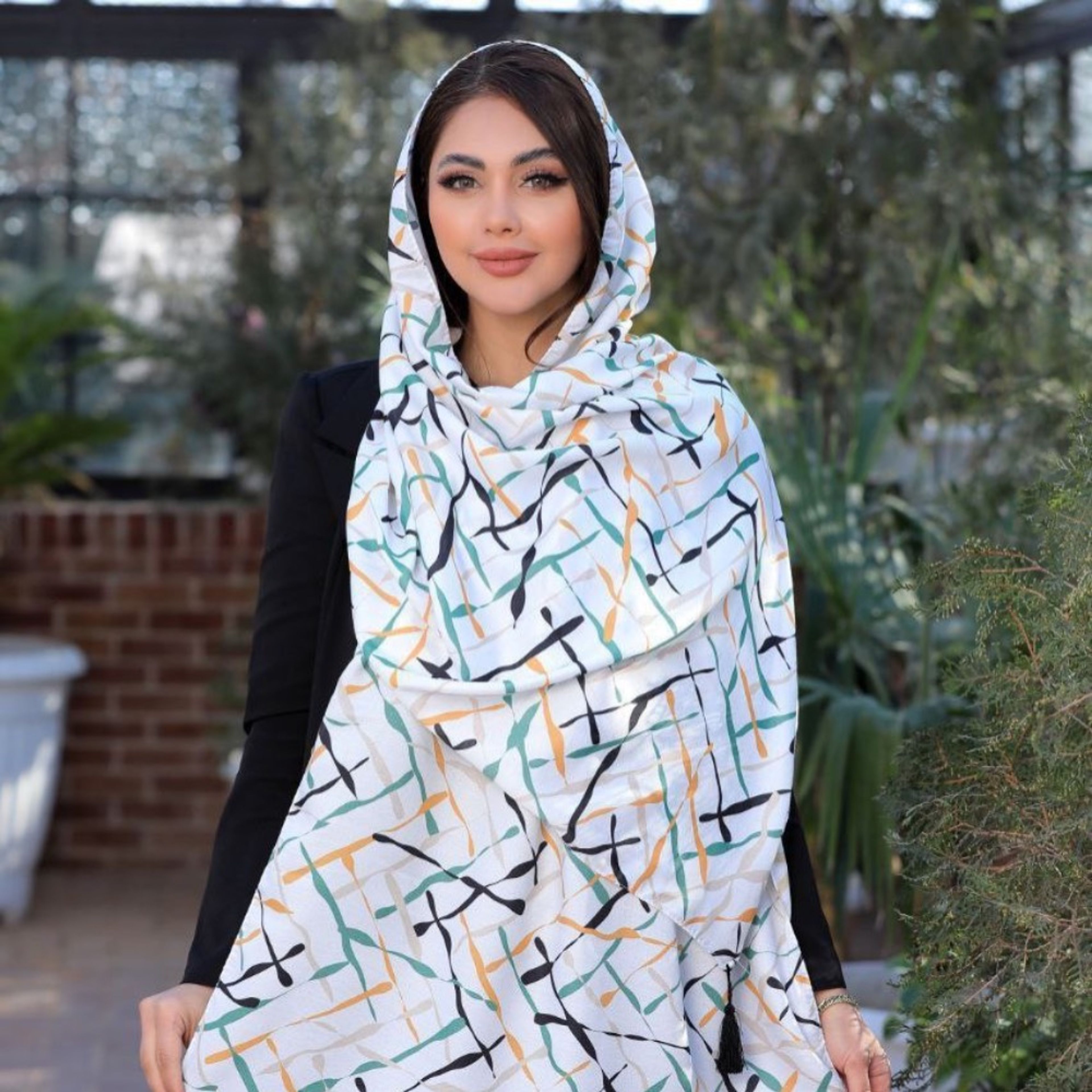 فروش اینترنتی شال منگوله دار کد 1073