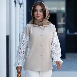 فروش اینترنتی شومیز مانتویی آستین دانتل