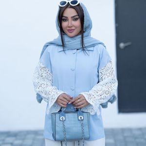 فروش اینترنتی شومیز مانتویی آستین دانتل