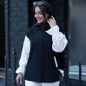 فروش اینترنتی شومیز مانتویی آستین دانتل