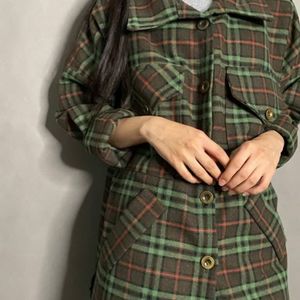 خرید انلاین شکت پاییزی اسپرت پشمی چهارخونه