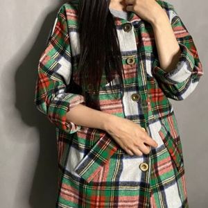 خرید اینترنتی شکت پاییزی اسپرت پشمی چهارخونه
