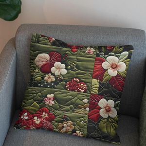 خرید اینترنتی پارچه مخمل روبالشی پارچه باما طرح 5 بعدی  گل خاطره کد 5013622
