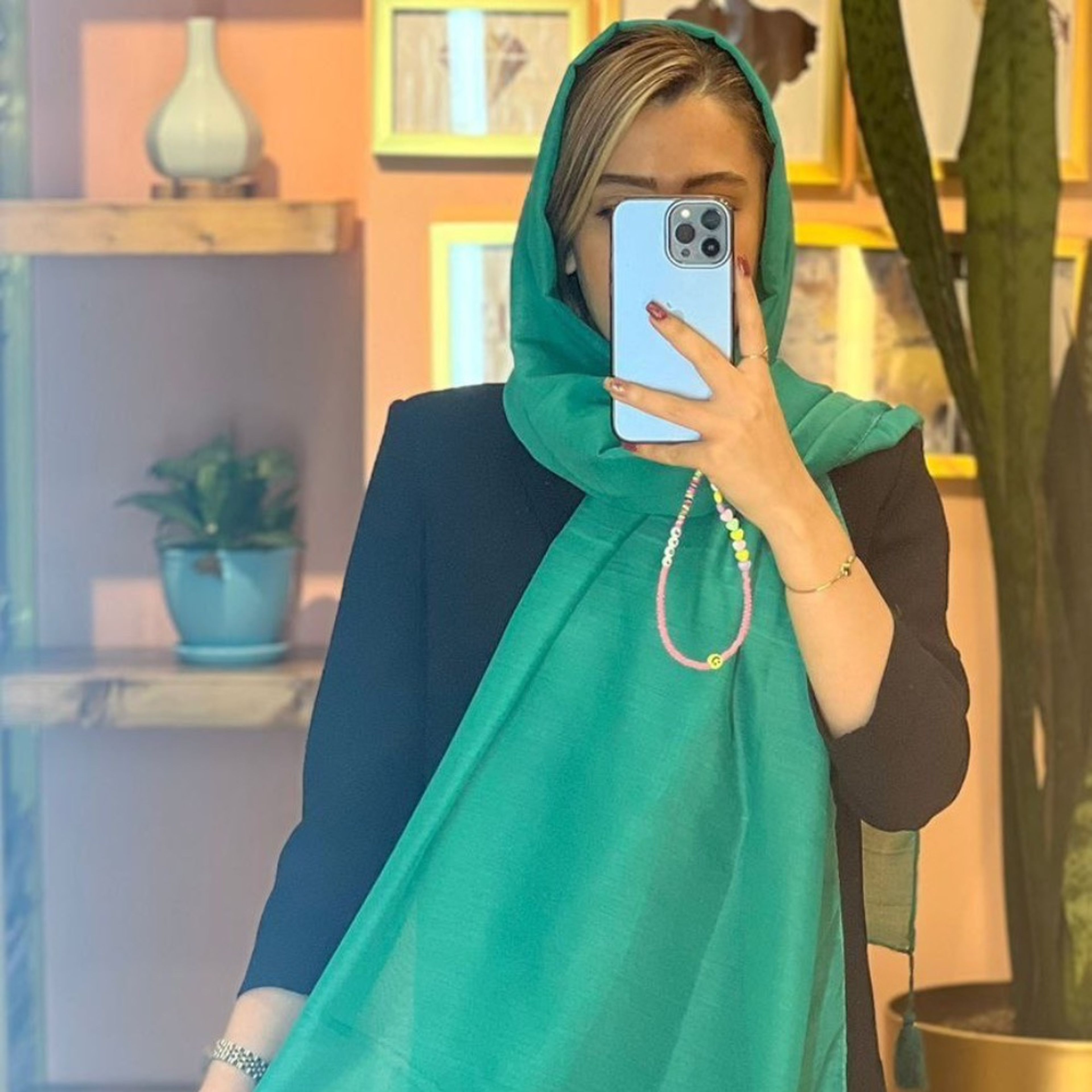 خرید انلاین شال وال اسلپ منگوله دار کد 1076