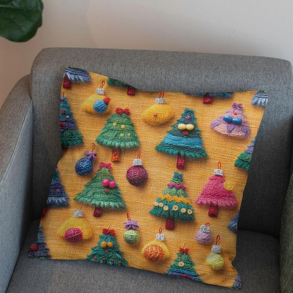 پارچه مخمل روبالشی پارچه باما طرح 5 بعدی درخت کریسمس کد 5013633