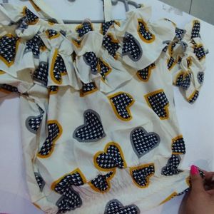 خرید اینترنتی ست شومیز شلوارک دخترانه طرح کراپ