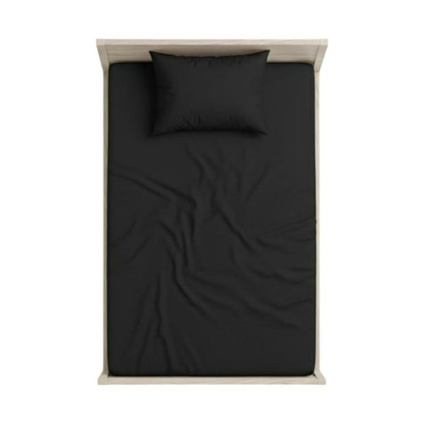 روتختی کشدار ساده مشکی تک نفره