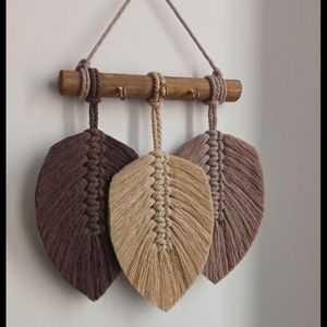 فروش اینترنتی جاکلیدی برگ مکرومه بافی دکوراتیو فانتزی