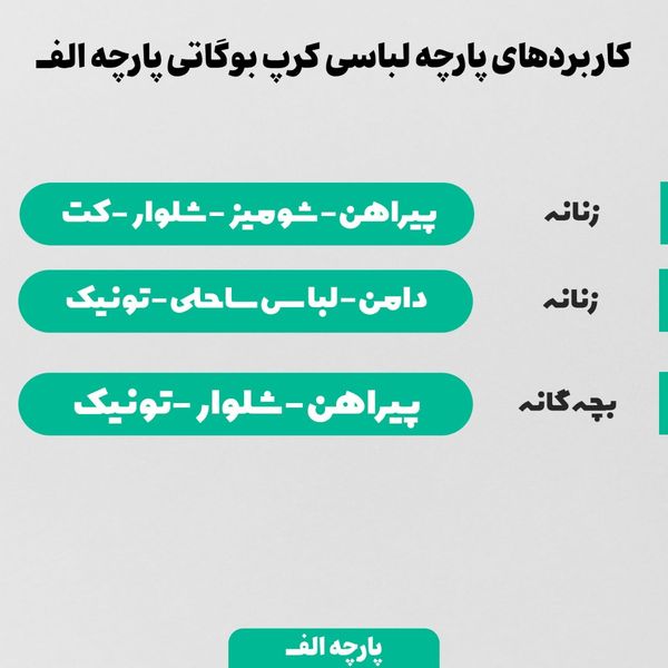 پارچه لباسی طرحدار پارچه الف مدل کرپ بوگاتی طرح پری کد 4011672