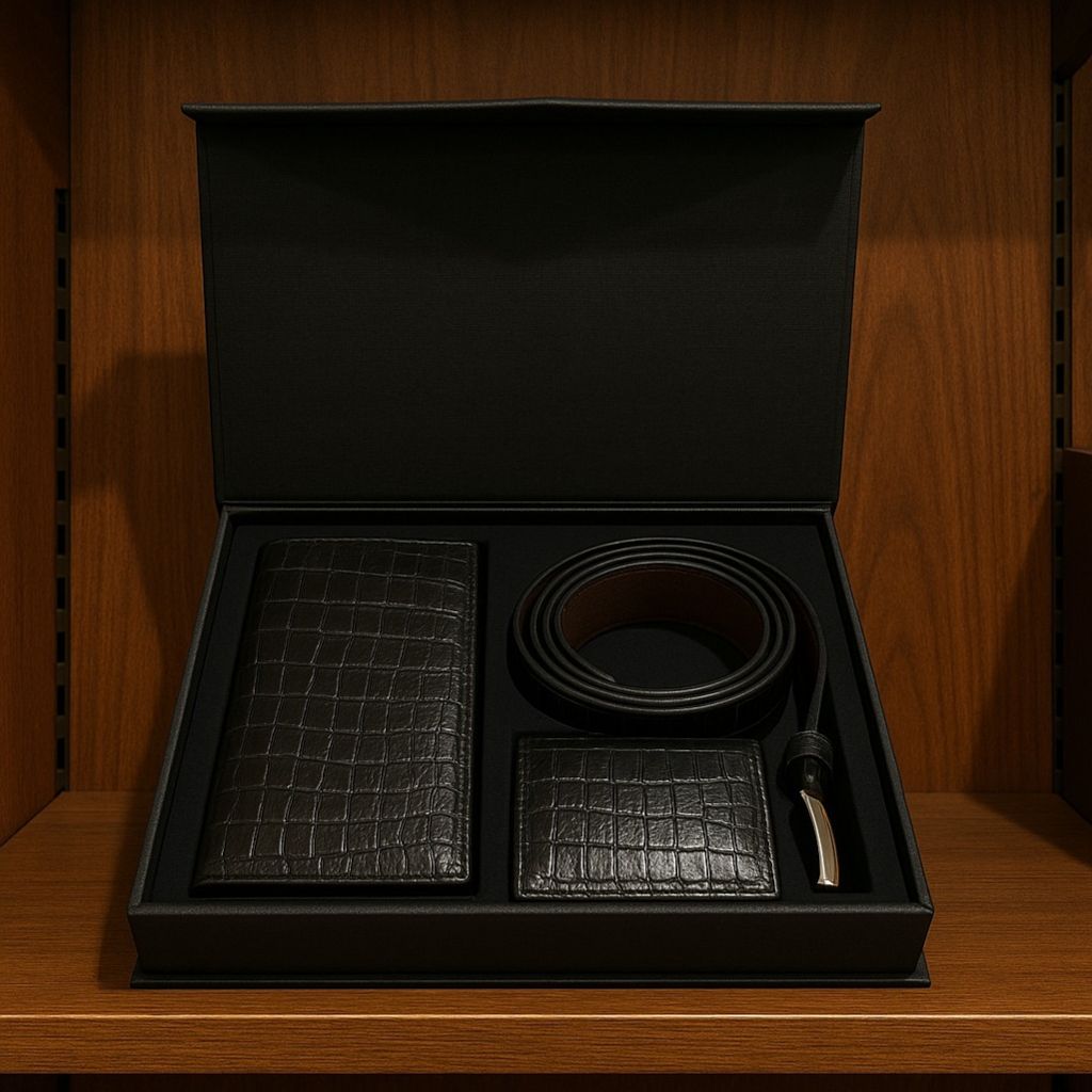 فروش اینترنتی ست مردانه چرم طبیعی گاوی