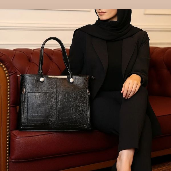 کیف چرم طبیعی زنانه لبخند