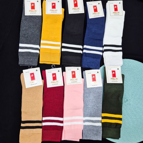 جوراب ساقدار زنانه زیر زانو دو خط