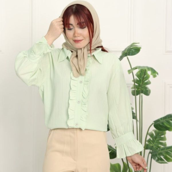 شومیز ایوا یقه چین زنانه