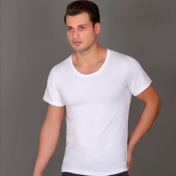 زیرپوش مردانه نیم آستین نخ پنبه برند دینگد کد R891