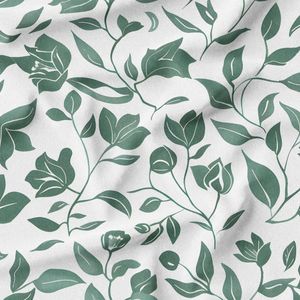 پارچه لباسی طرحدار پارچه الف مدل کرپ بوگاتی طرح شاخ و برگ  کد 4011402