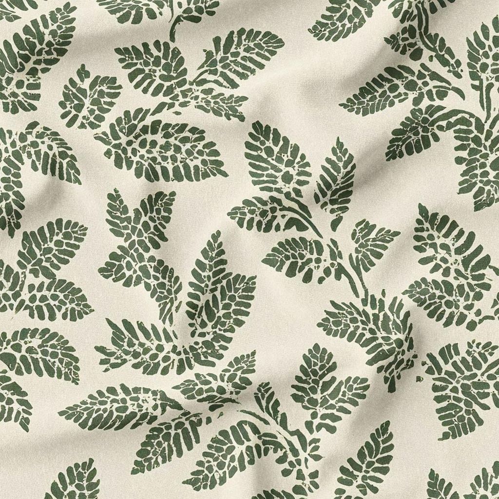 خرید اینترنتی پارچه لباسی طرحدار پارچه الف مدل کرپ بوگاتی طرح شاخ و برگ  کد 4011407