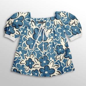 خرید انلاین پارچه شومیز پارچه الف مدل کرپ بوگاتی طرح شاخ و برگ کد 4011411