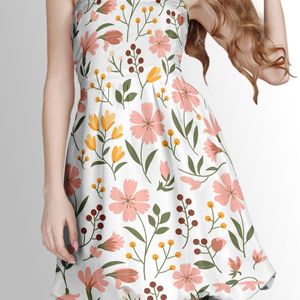 خرید آنلاین پارچه لباسی پارچه الف مدل کرپ بوگاتی طرح شاخ و برگ کد 4011428
