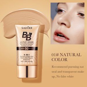 مشخصات بی بی کرم و ضد آفتاب روشن کننده عصاره حلزون SPF50 سادور SADOER