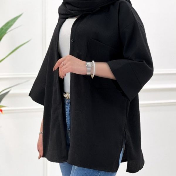 شومیز لینن مشکی