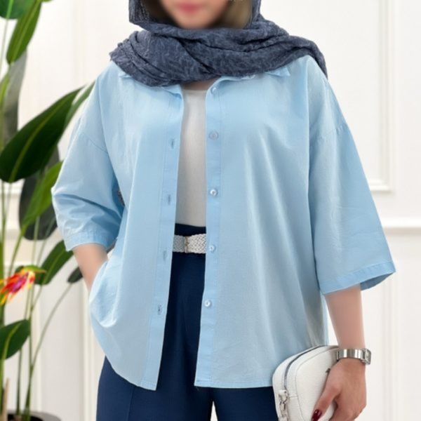 شومیز باکسی لینن