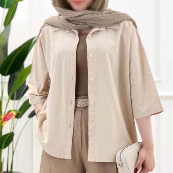 شومیز باکسی لینن