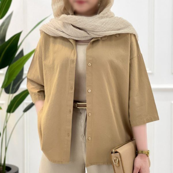 شومیز باکسی لینن