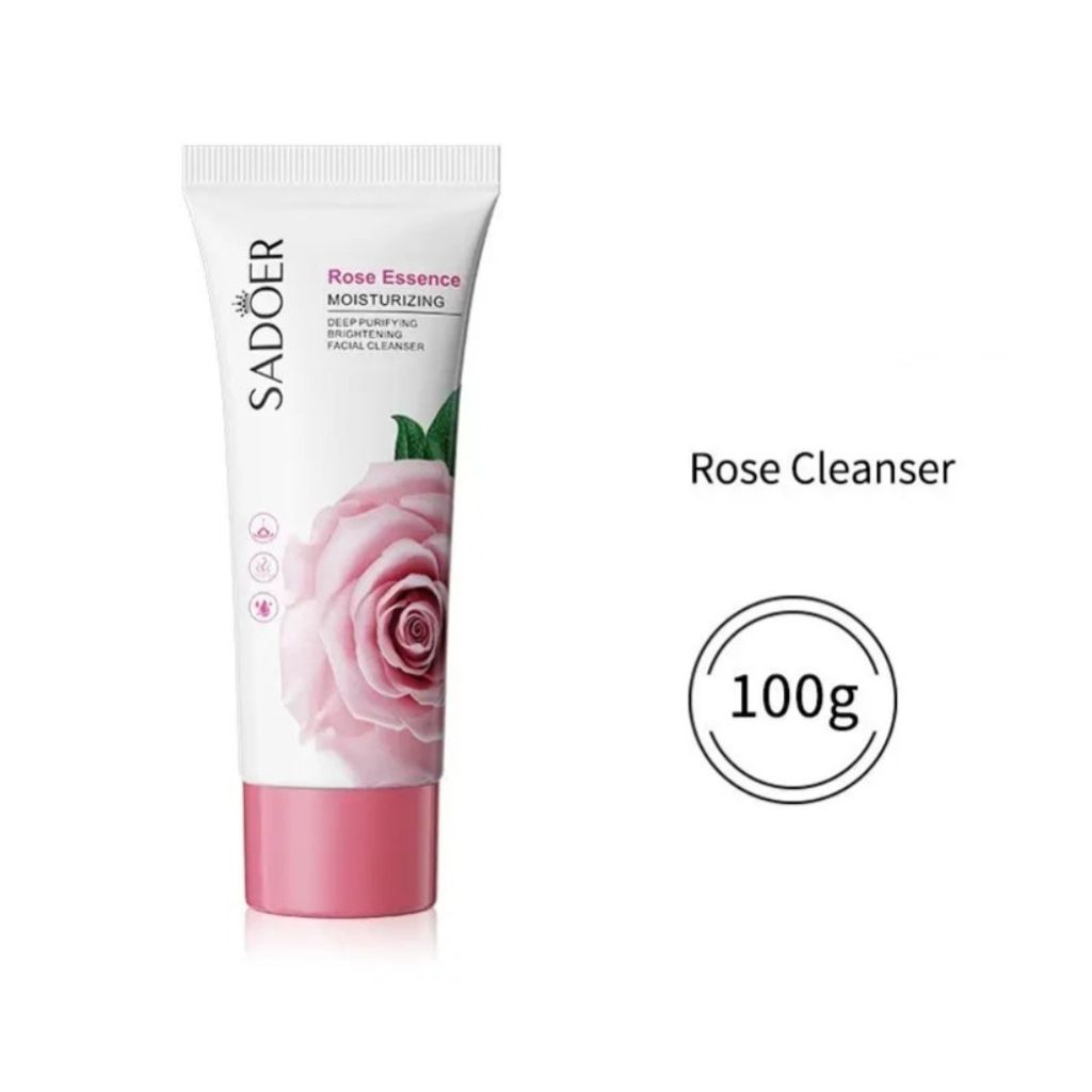 فروش اینترنتی فوم شستشوی صورت روشن کننده سادور مدل گل رز وزن 100 گرم