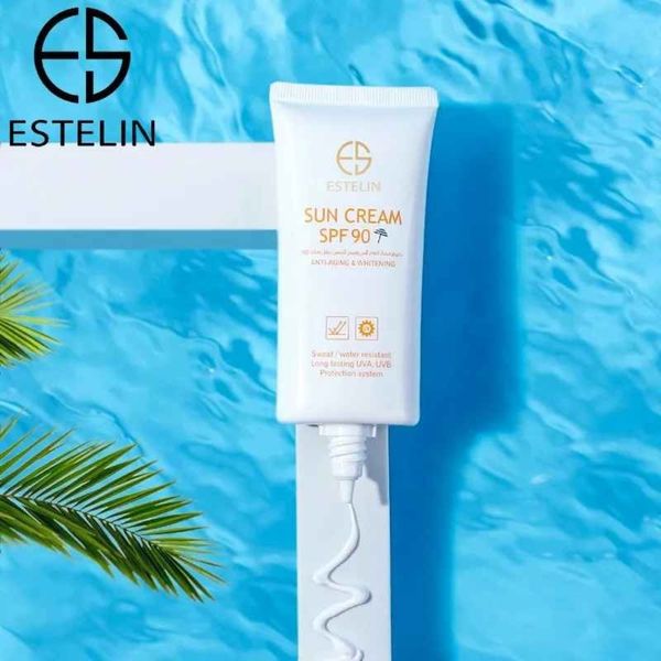 کرم ضد آفتاب صورت و بدن استلین SPF 90 مدل ضد پیری و سفید کننده ESTELIN