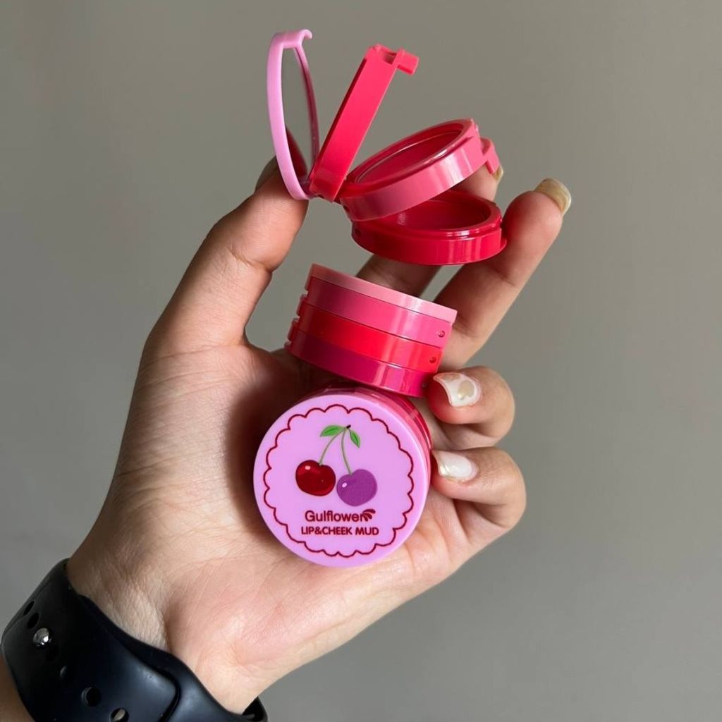 قیمت 🦋رژگونه و رژلب کرمی 3 طبقه