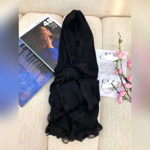 خرید آنلاین شال مشکی دور گیپور