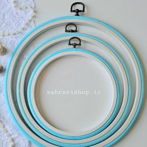 مشخصات کارگاه گلدوزی ژله ای آبی کمرنگ در سایزبندی