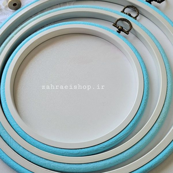 کارگاه گلدوزی ژله ای آبی کمرنگ در سایزبندی