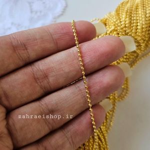 خرید اینترنتی زنجیر ساچمه ای سایز ریز طلایی